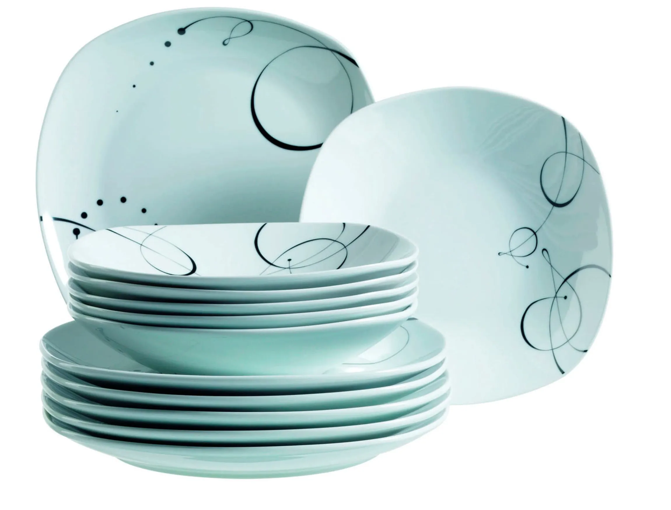 Tafelservice CHANSON 6 x Speiseteller, 6 x Suppenteller