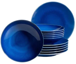 Tafelservice, Keramik OSSIA Sand, Hellblau
