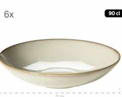 Tafelservice, Keramik OSSIA Sand, Hellblau