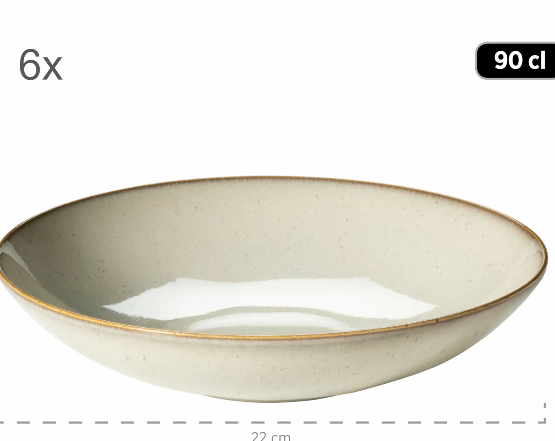 Tafelservice, Keramik OSSIA Sand, Hellblau