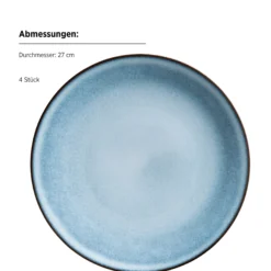 Tafelservice, Steinzeug Smoky's Blau