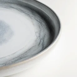 Tafelservice, Steinzeug TIEFER SEE Grau / Weiß