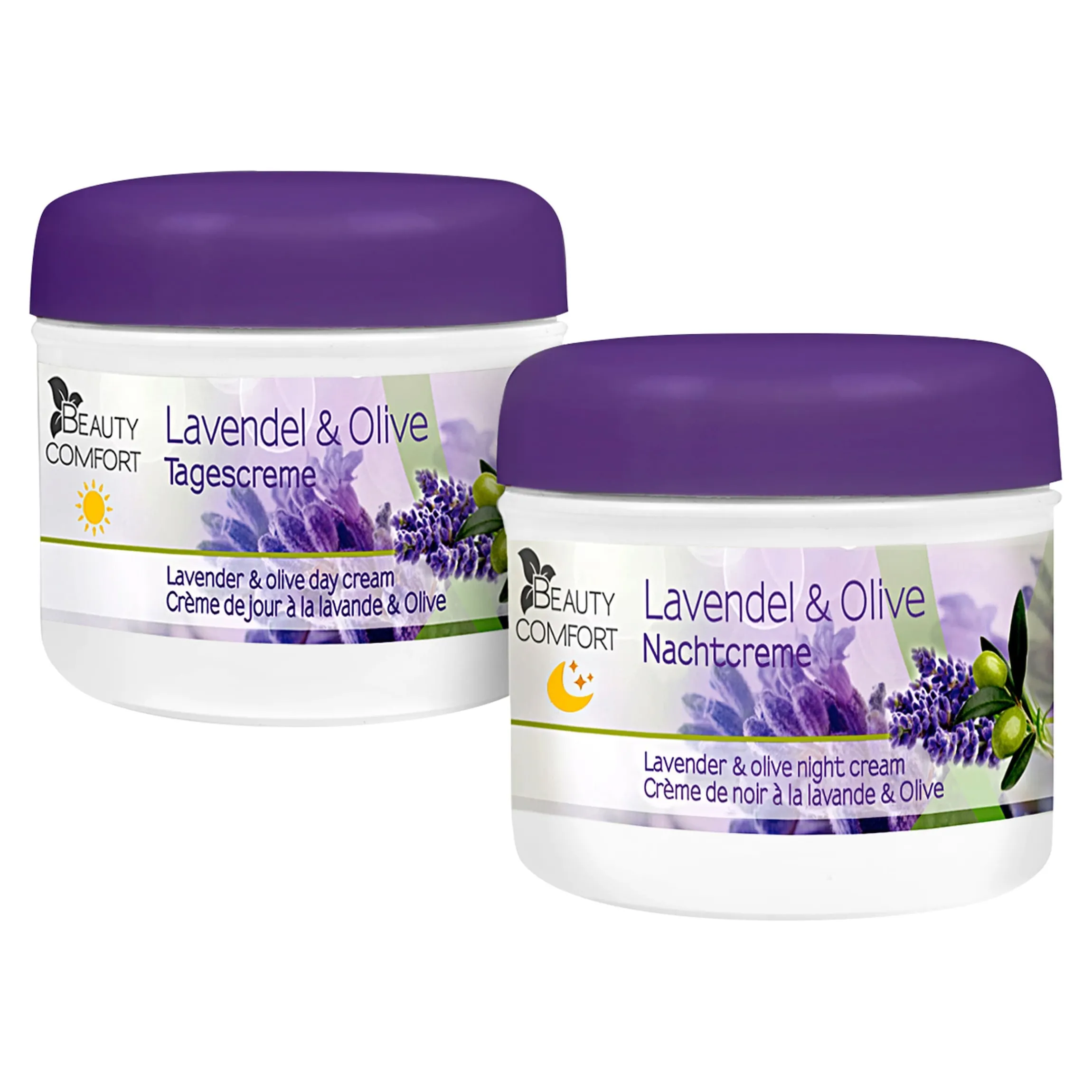Tages- und Nachtcreme "Lavendel", 2 Stück je 125 ml