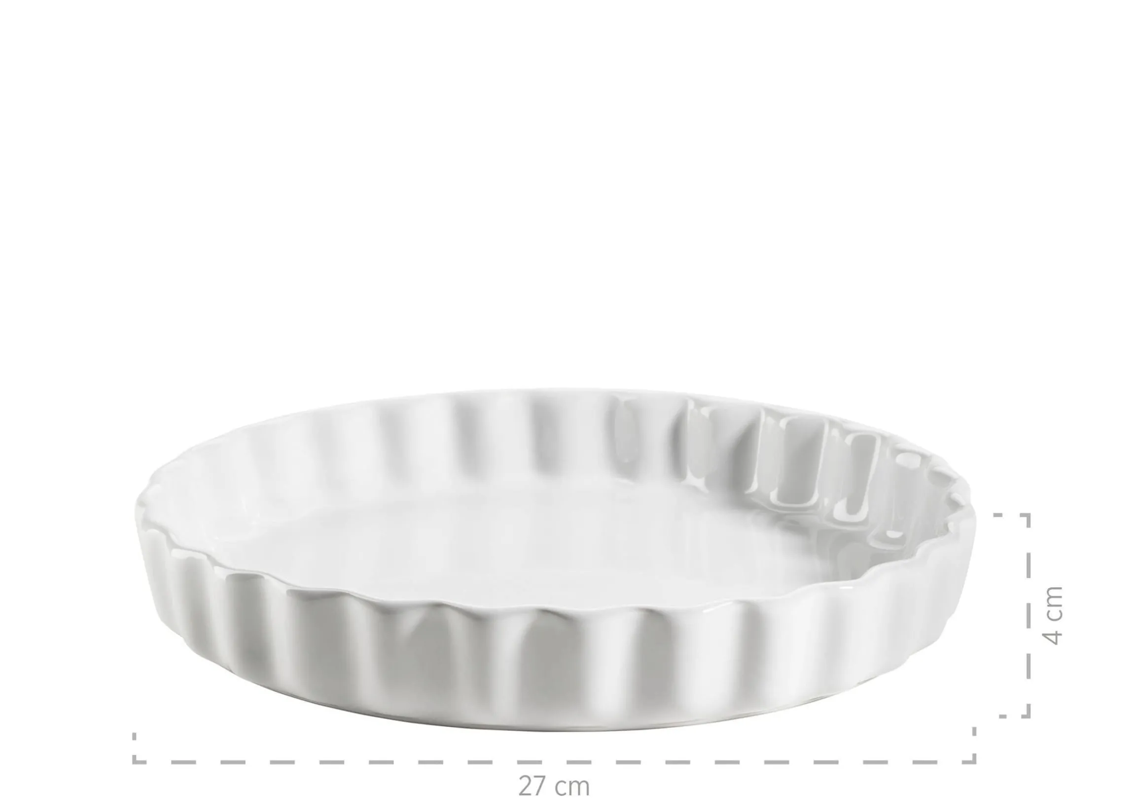 Tarteform 27 cm, Keramik KITCHEN TIME Weiß
