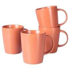 Tassen „Basic“, 4 Stück je 400 ml apricot