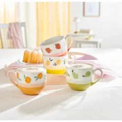 Tassen-Set „Früchtchen“, 4 Stück je 465 ml