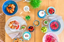 Tassen-Set, Steinzeug Frozen Weiß