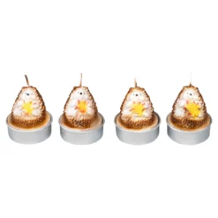 Teelichter „Herbst-Igel“, 4 Stück