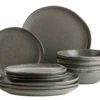 Tellerset, Keramik Marlena 6 x Speiseteller, 6 x Suppenteller