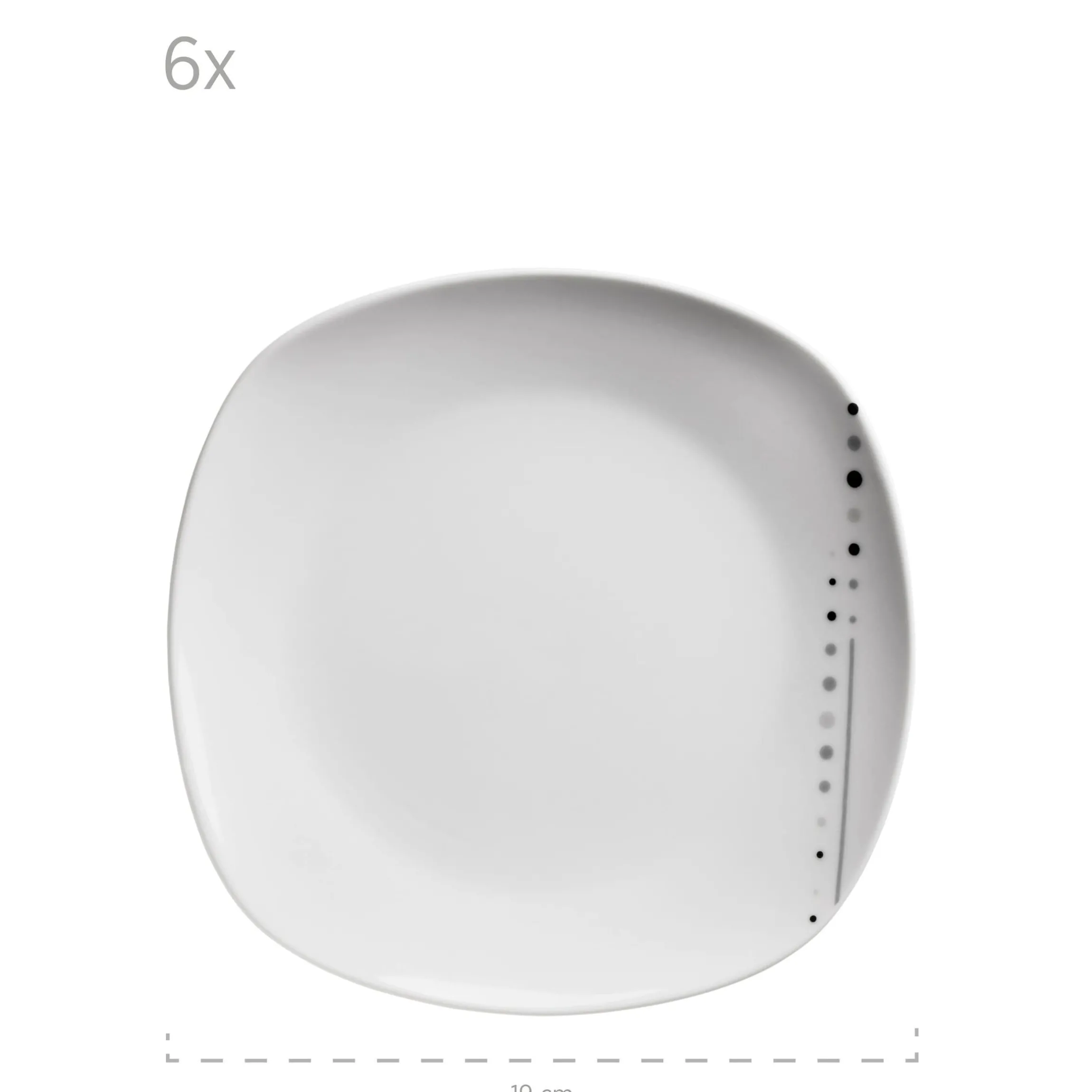 Tellerset, Porzellan Fadilla 6 x Speiseteller, 6 x Suppenteller, 6 x Dessertteller