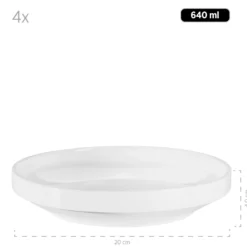 Tellerset, Porzellan Vada Weiß