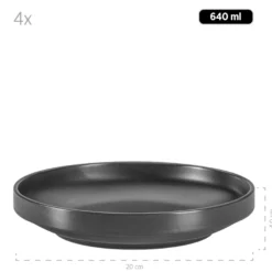 Tellerset, Porzellan Vada Weiß