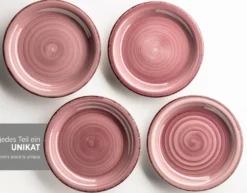 Teller-Set, Steingut Lumaca Berry