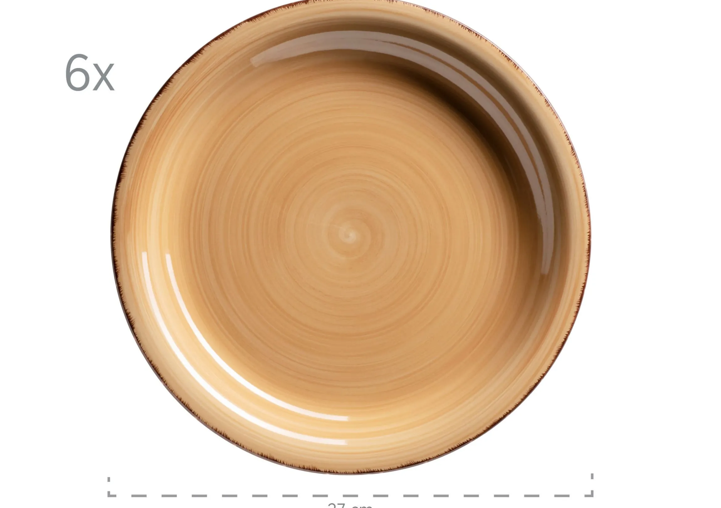 Teller-Set, Steingut Lumaca Olivgrün
