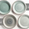 Teller-Set, Steingut Lumaca Rauchblau