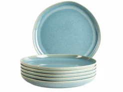 Teller Set, Steinzeug Cordelia Grün
