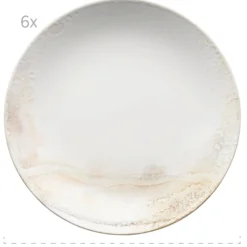 Teller-Set, Steinzeug Ossia 6 x Suppenteller, 6 x Speiseteller, 6 x Dessertteller