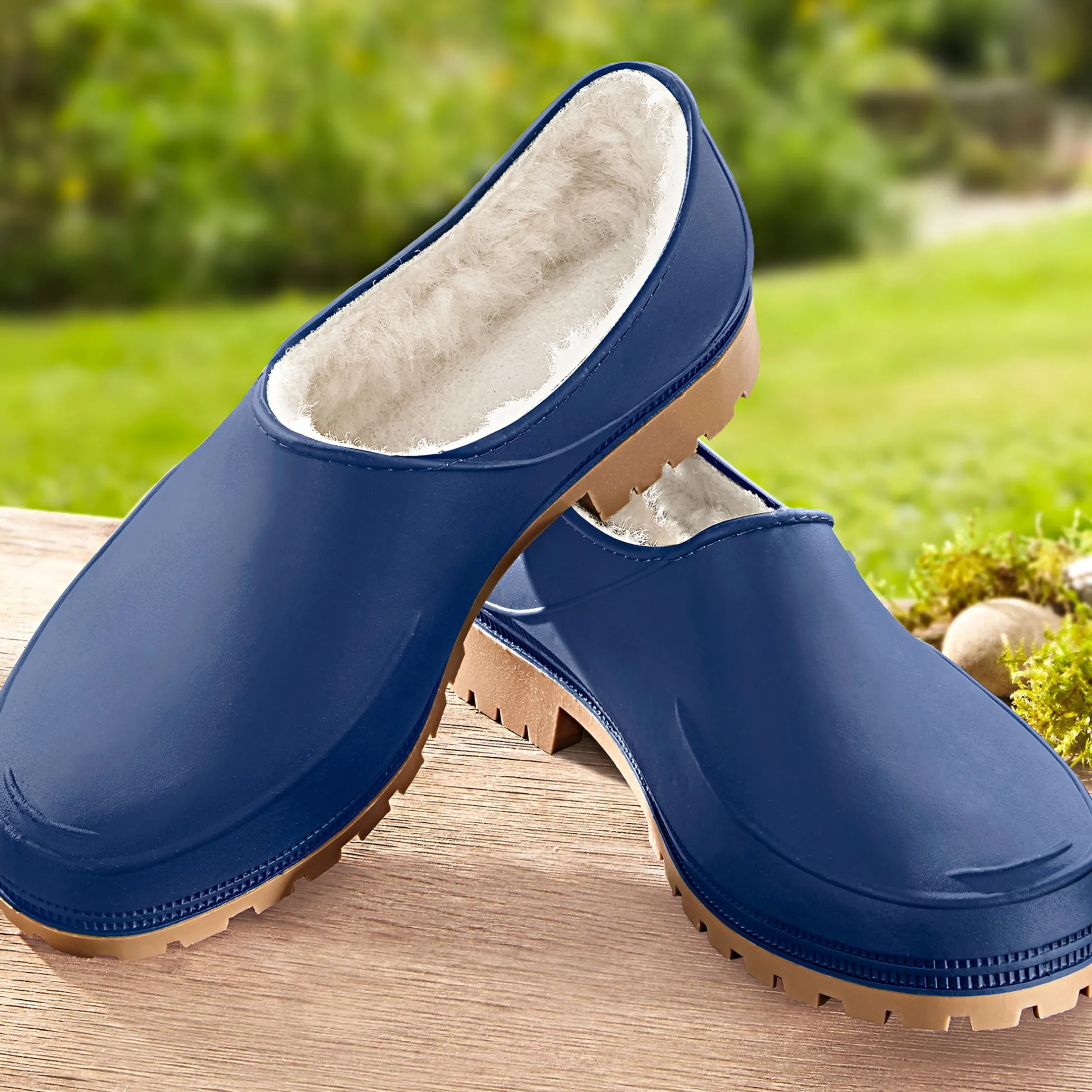 Thermo-Garten-Halbschuh marine