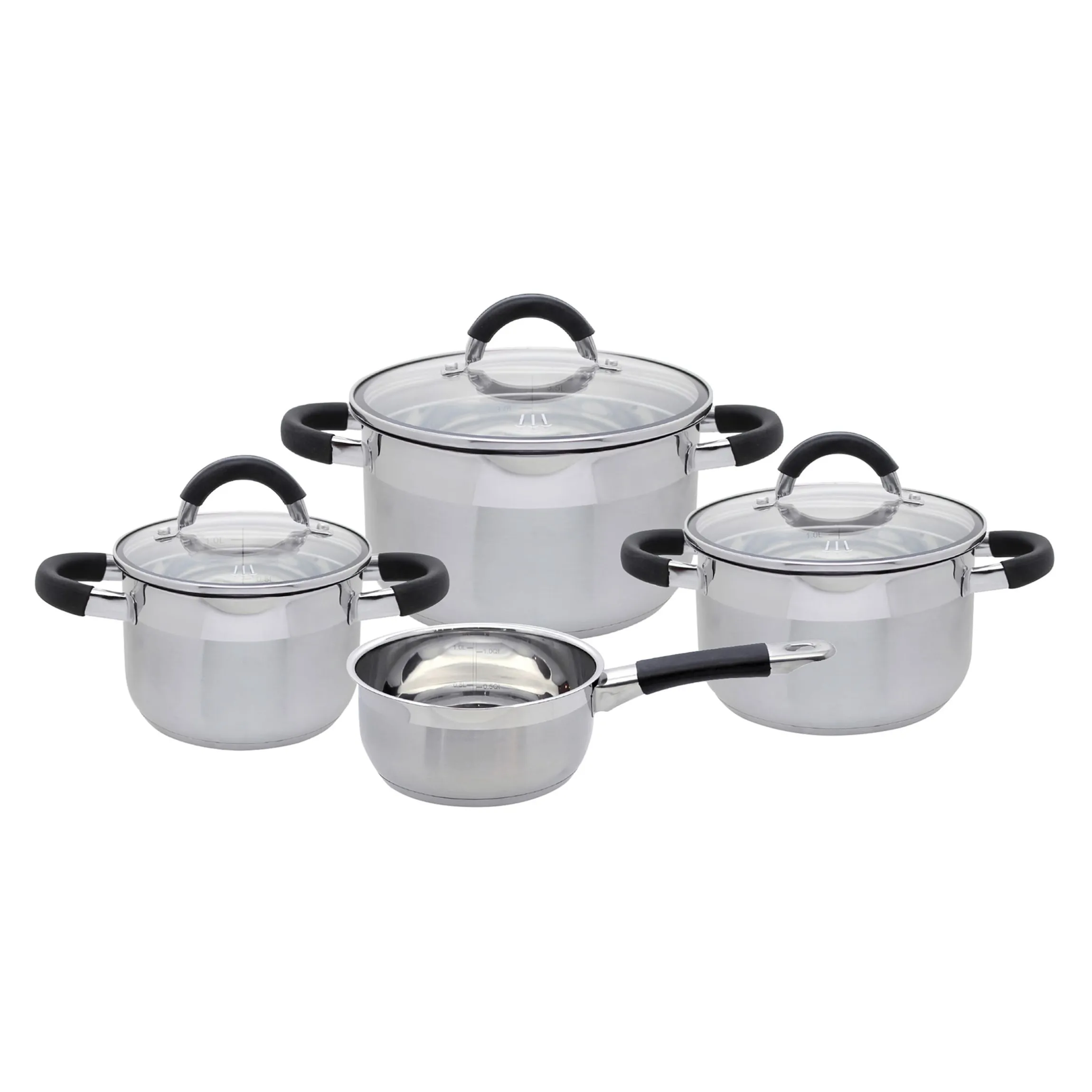 Topfset mit Abdampffunktion "Black Steam", 7-teilig