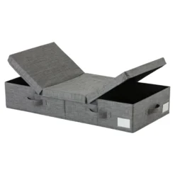 Unterbett-Aufbewahrung mit Klappdeckel, 2 Stück
