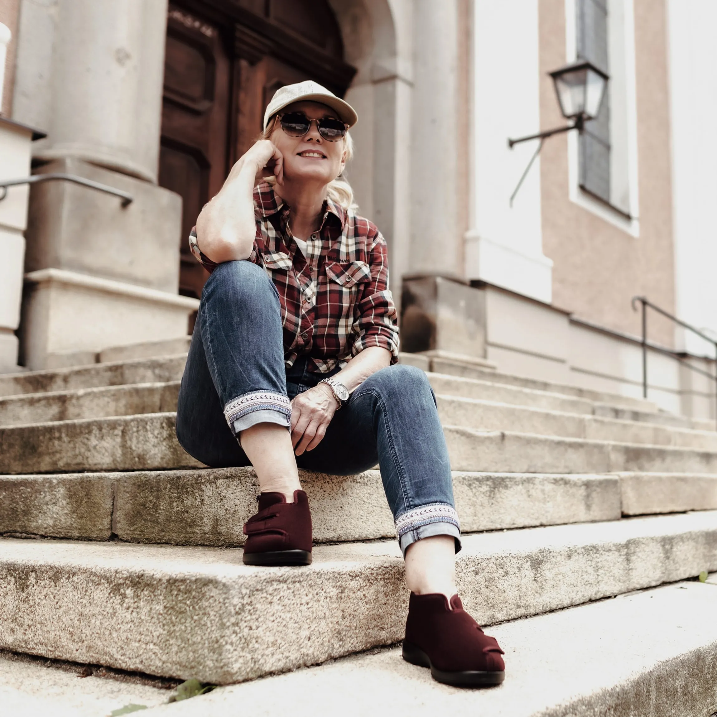 Verbandschuh Genua bordeaux