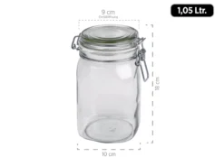 Vorratsglas-Set mit Deckel, Glas Gothika 7 x Einmachglas