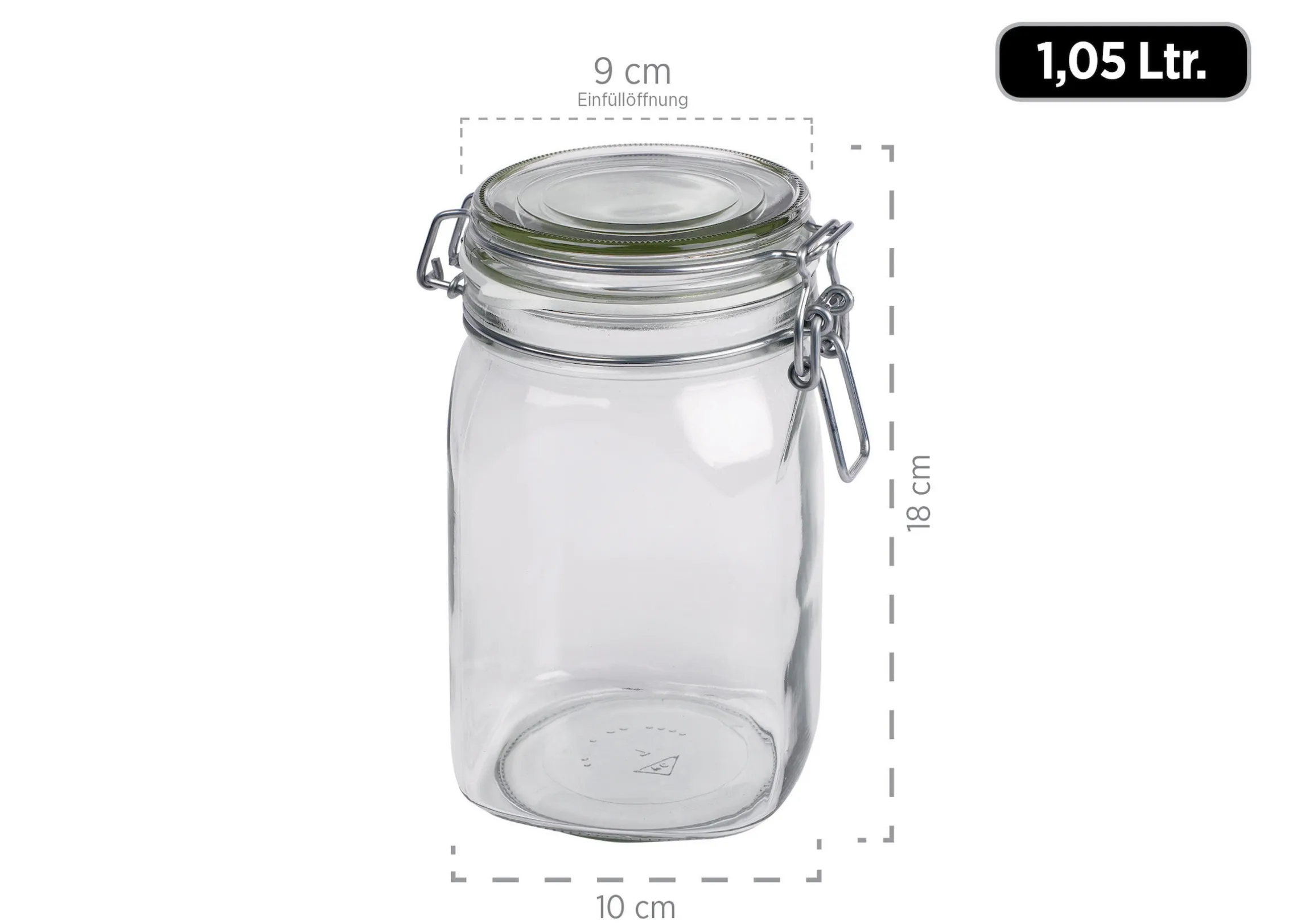 Vorratsglas-Set mit Deckel, Glas Gothika 7 x Einmachglas