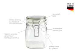 Vorratsglas-Set mit Deckel, Glas Gothika 7 x Einmachglas