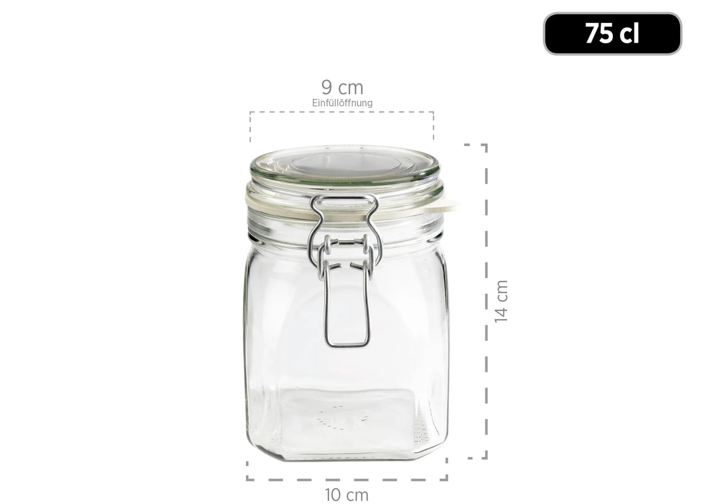 Vorratsglas-Set mit Deckel, Glas Gothika 7 x Einmachglas