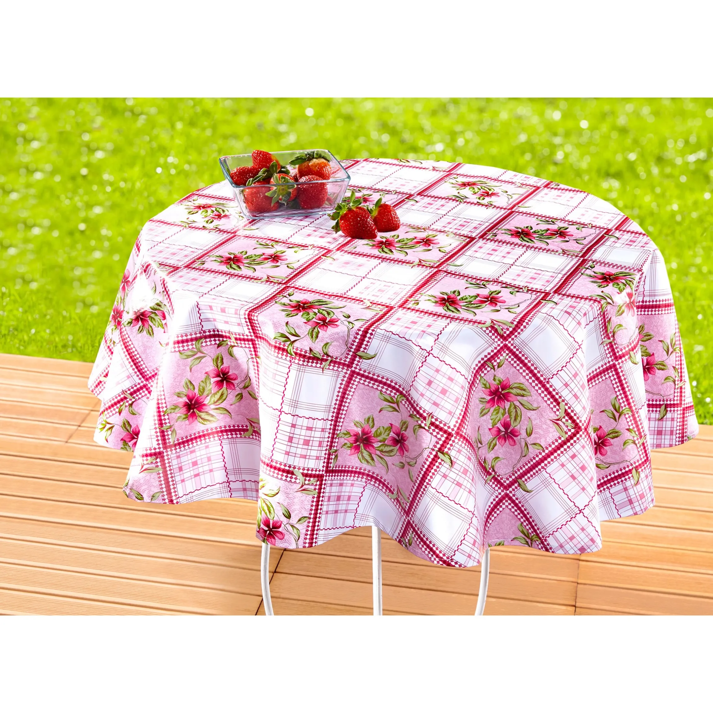 Wachstischtuch "Fleur" Ø 130 cm, rund