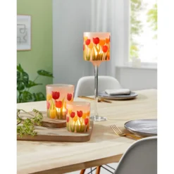 Windlicht „Tulpen“ Ø 8,8 cm