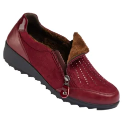Wärmehalbschuh "Rita" bordeaux