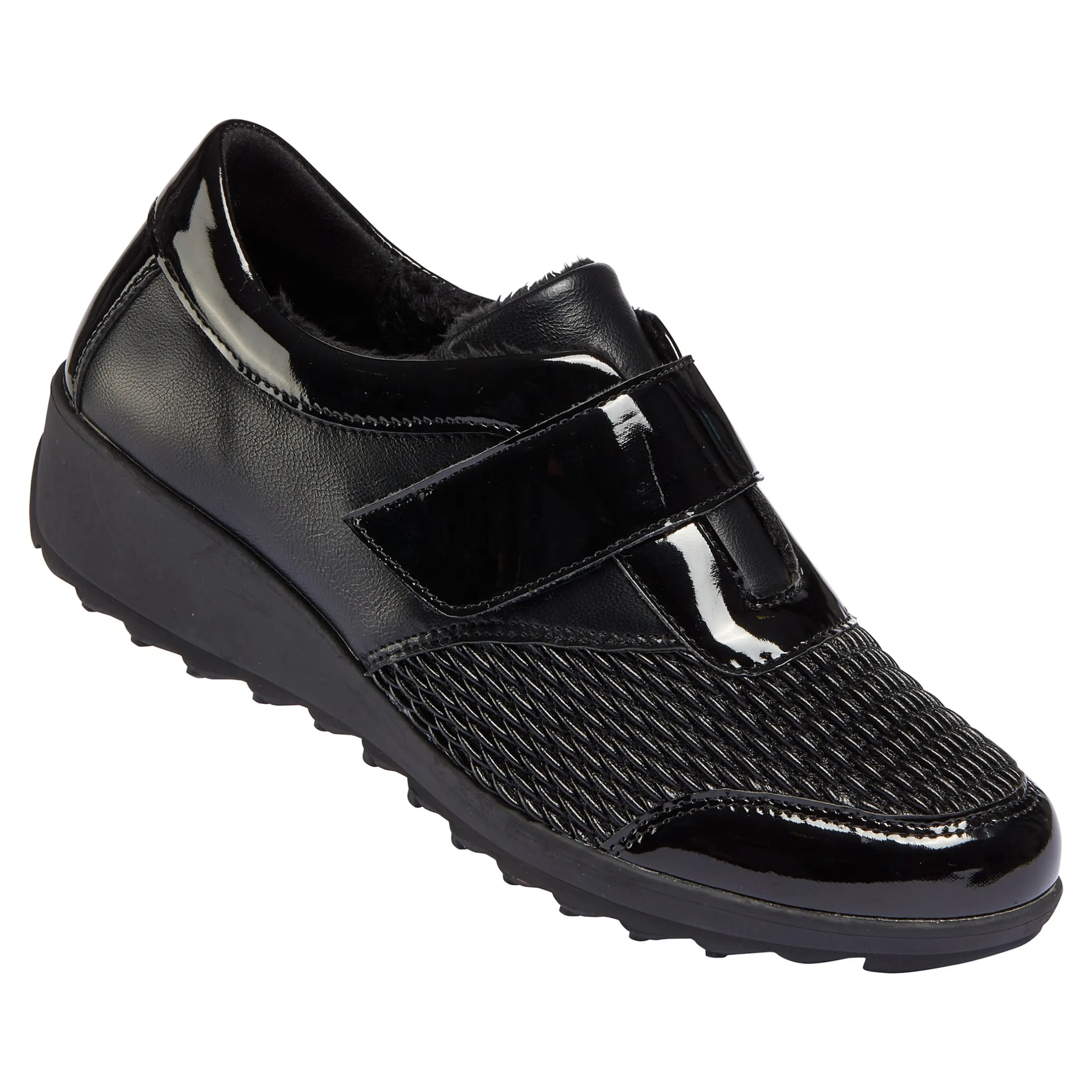 Wärmeklettschuh "Stretch" schwarz