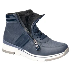 Wärme-Knöchelsneaker "Kati" mit Reißverschluss, gefüttert marine