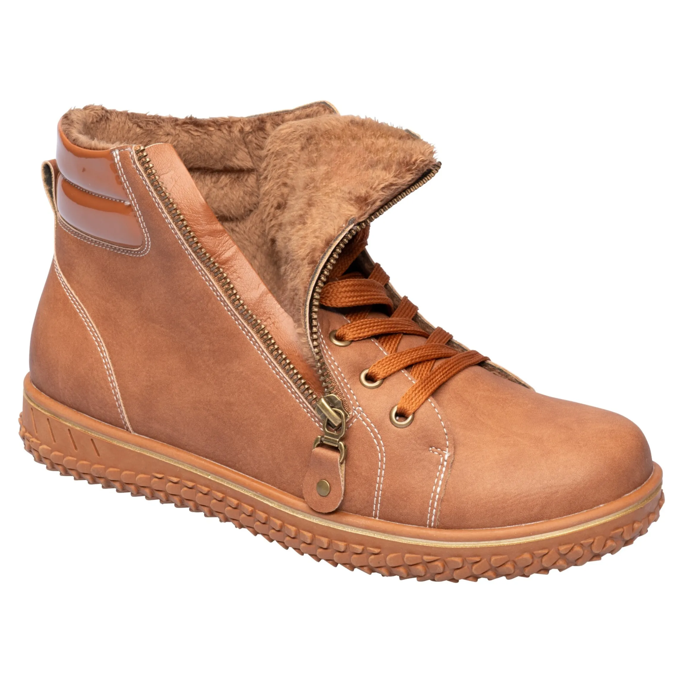 Wärme-Knöchelsneaker "Maria" cognac