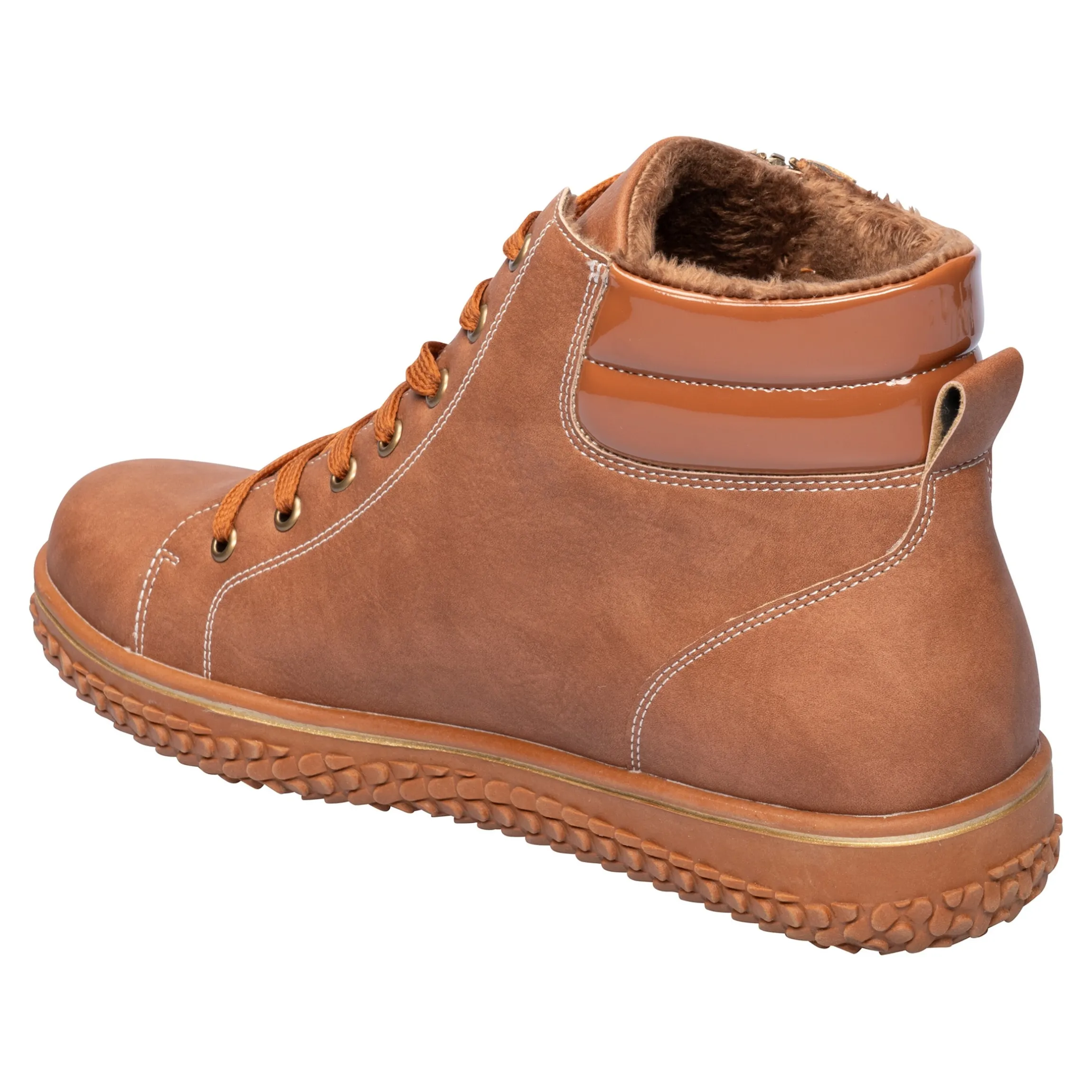 Wärme-Knöchelsneaker "Maria" cognac