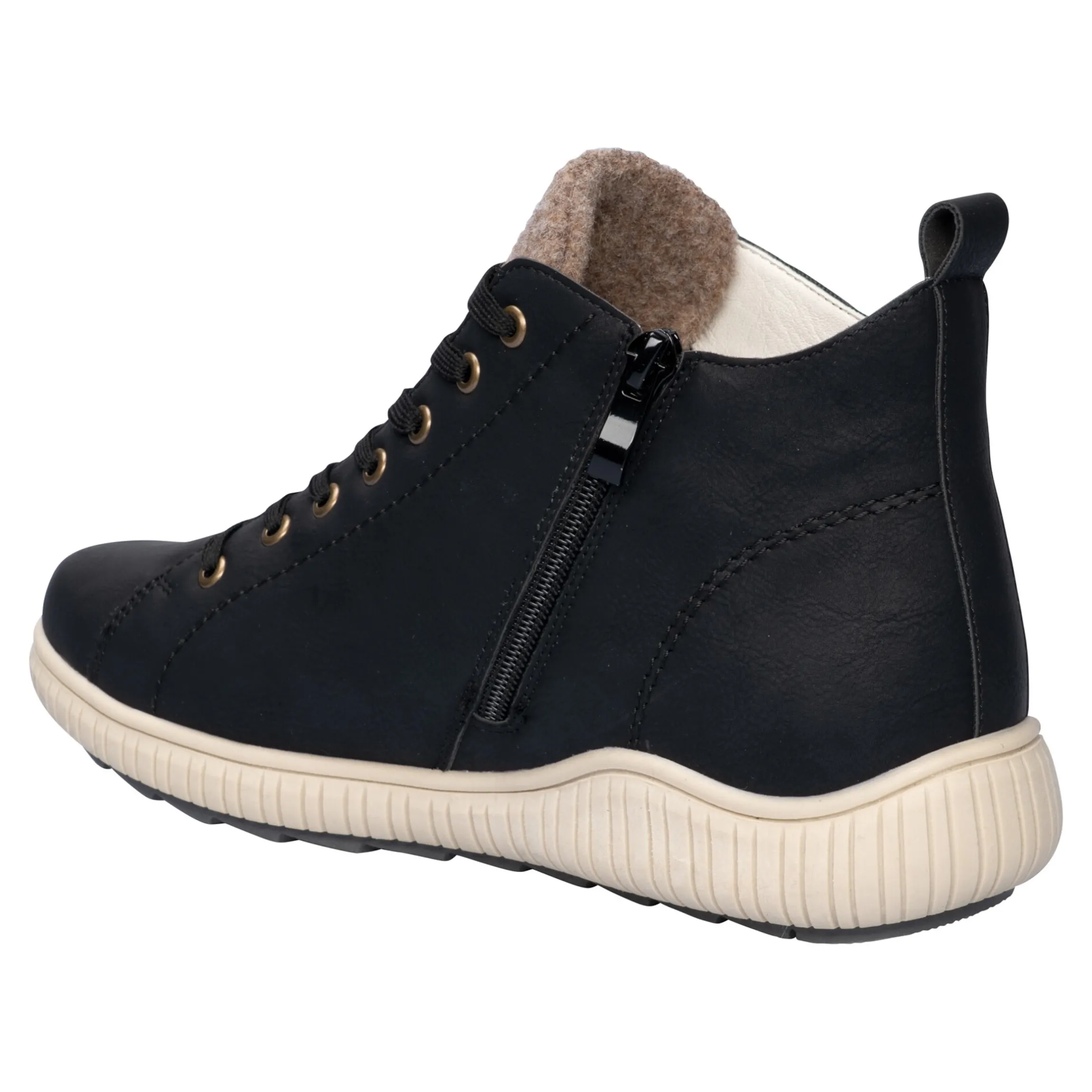 Wärme-Knöchelsneaker mit Wolle "Sabine" schwarz