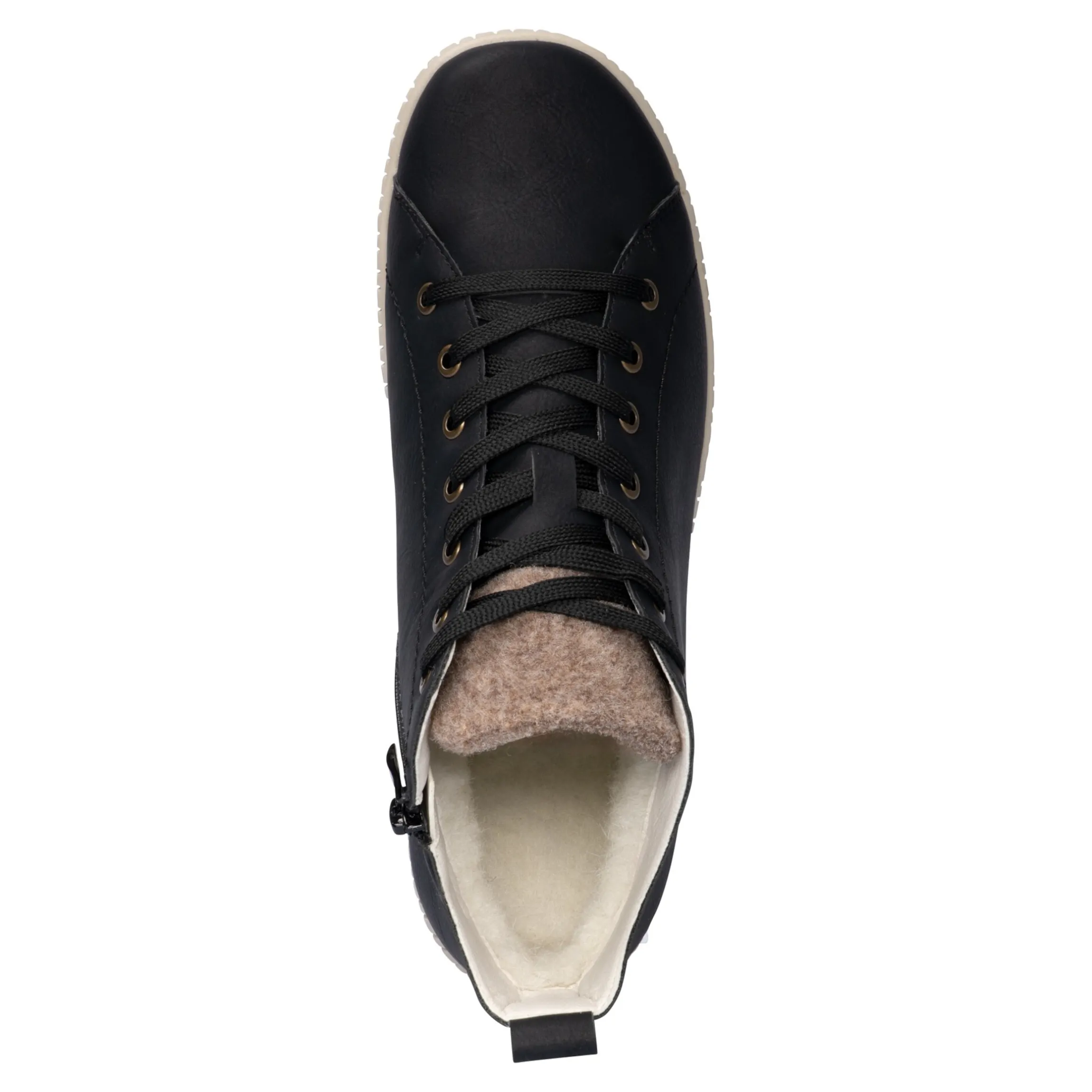 Wärme-Knöchelsneaker mit Wolle "Sabine" schwarz