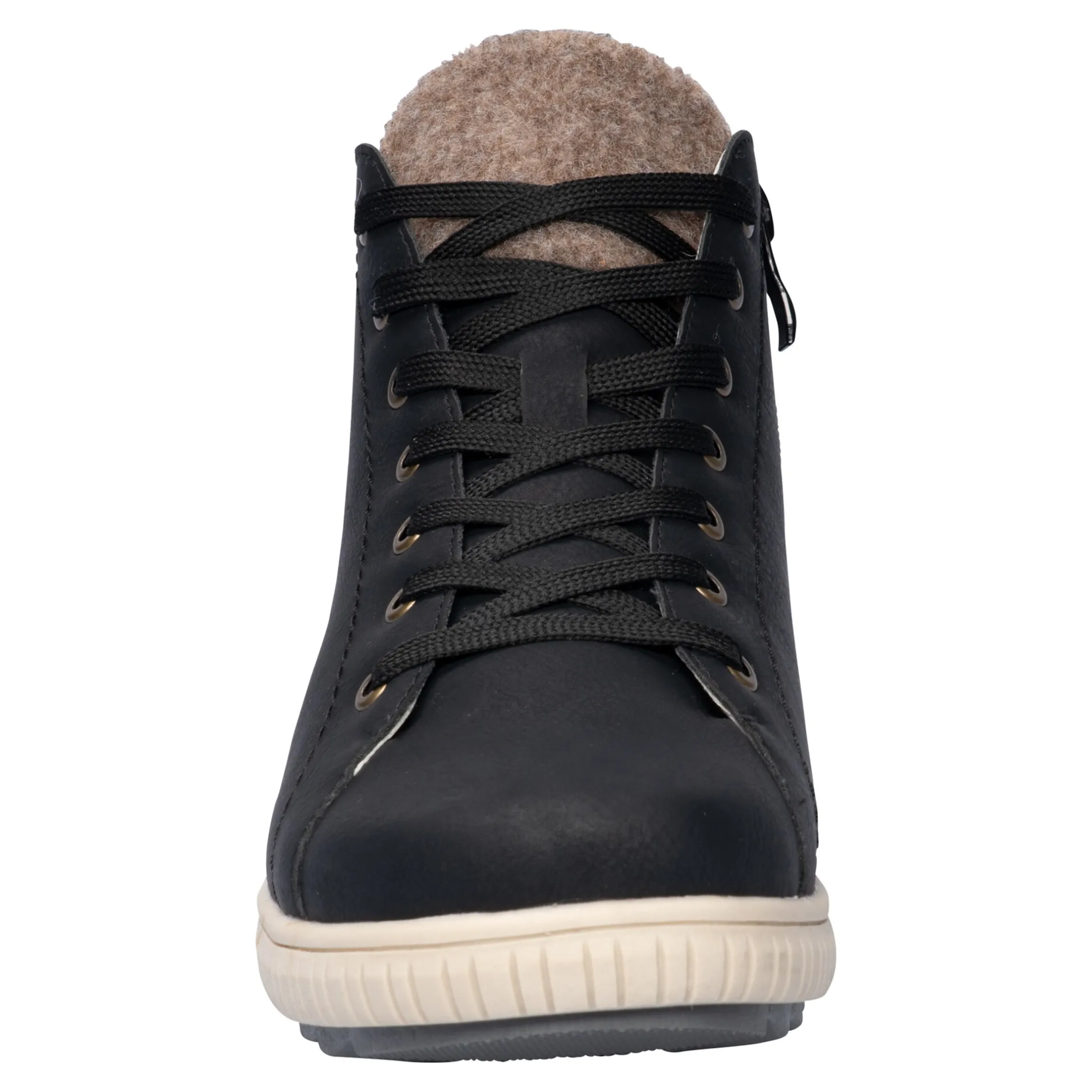 Wärme-Knöchelsneaker mit Wolle "Sabine" schwarz