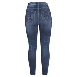 Wärme-Leggings „Jeans-Flower“