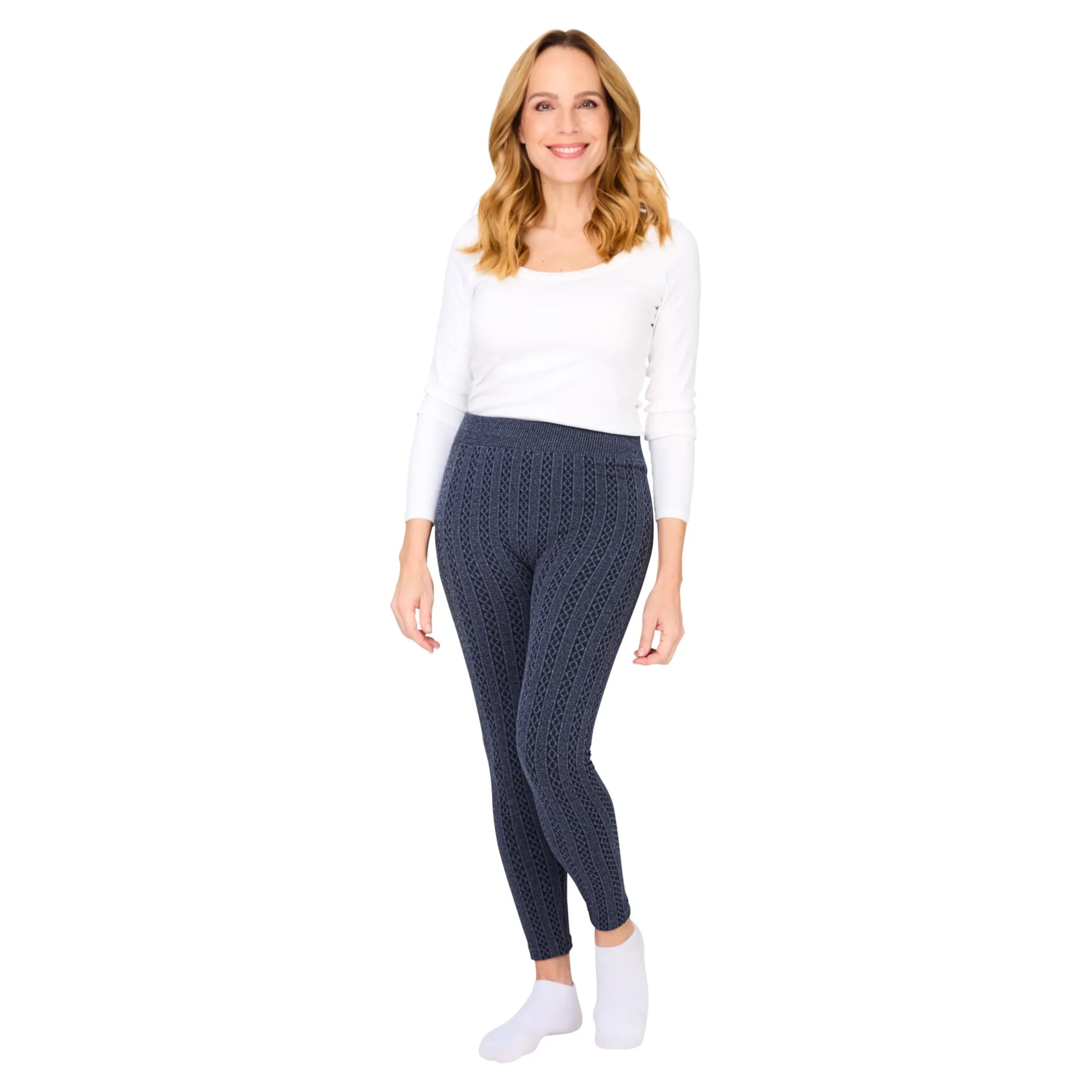 Wärme-Leggings „Zopfmuster“, 2 Stück