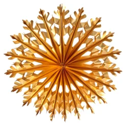 XXL-3D-Dekofigur "Schneeflocke Gold"